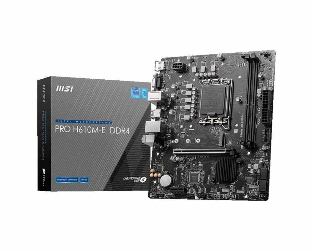 Msi Pro H610m-E Ddr4 Placa Base Intel H610 Lga 17.