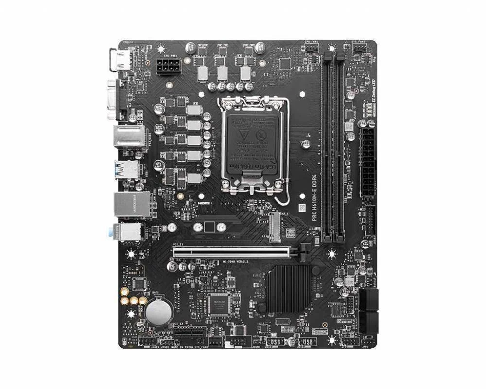 Msi Pro H610m-E Ddr4 Placa Base Intel H610 Lga 17.