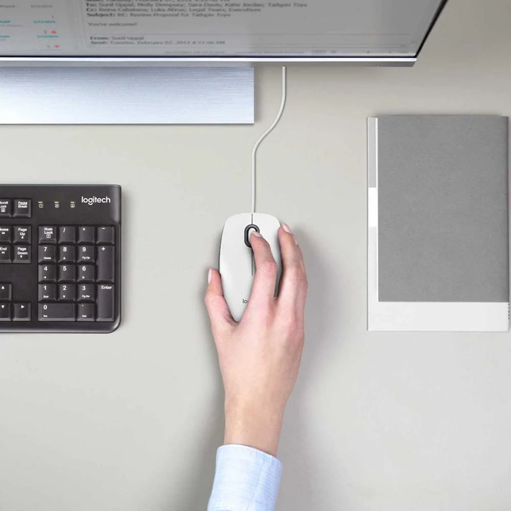 Rato &Oacute;tico M100 Usb 1000dpi Branco - Logitech