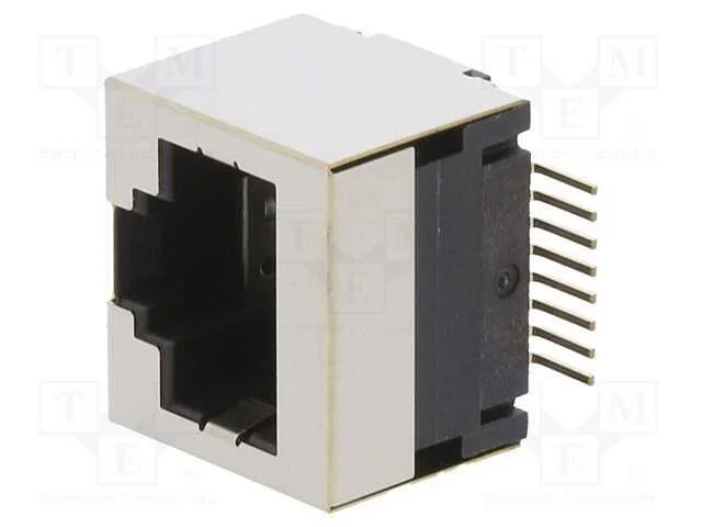 Tomada, Rj45, Pin: 8, Dourado, Sistema: 8p8c, para Pcb, Smt