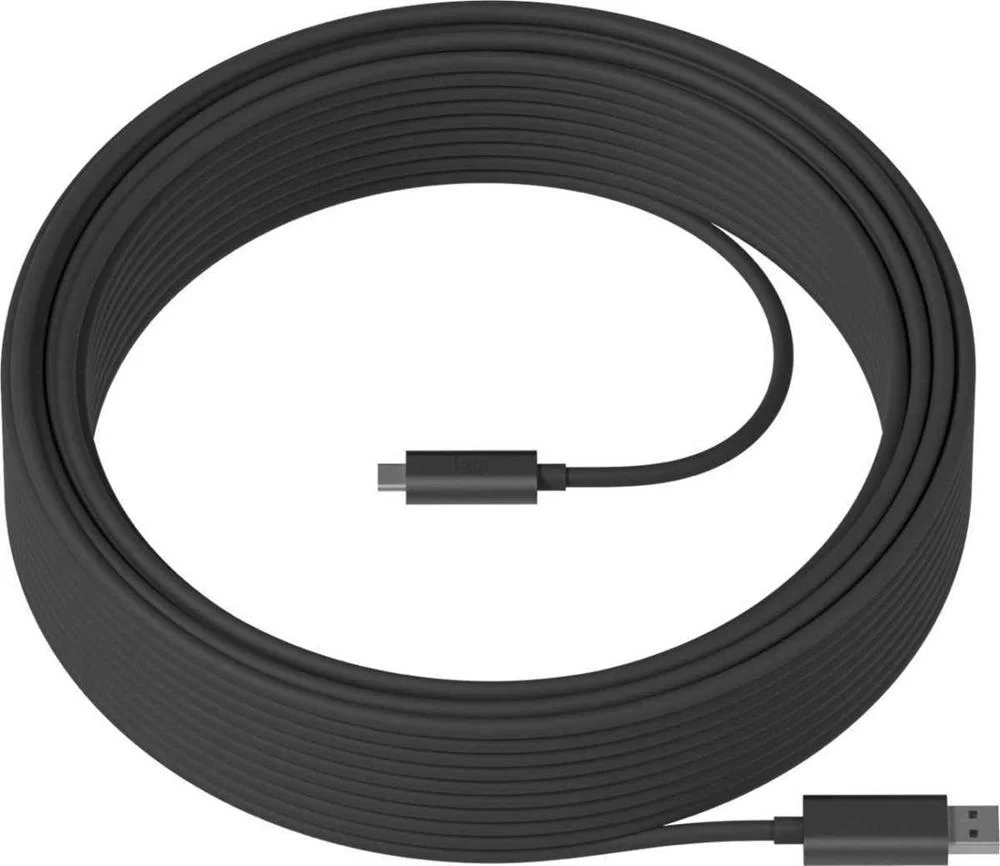 Cabo Usb Tipo a M para Usbc M Usb 3.1 C&acirc;mara Active Optical 10 Metros - Logitech