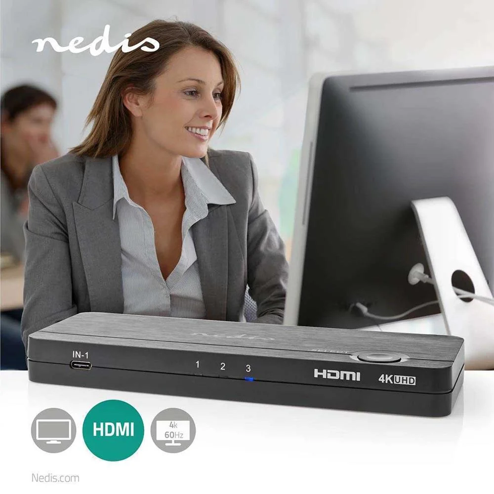 Convertidor Hdmi   Usb-C Hembra / 2 Entradas Hdmi.