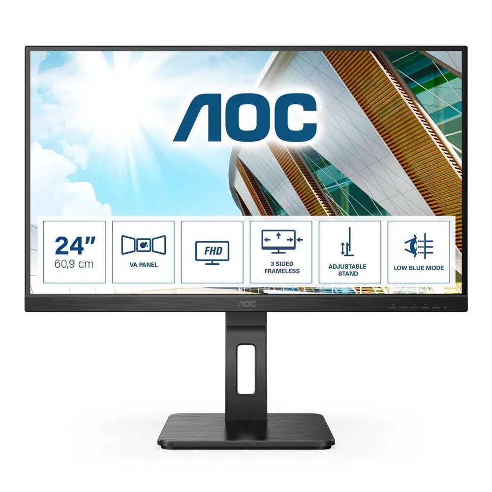 *aoc 24p2qm 23.8'' Va 75 Hz Hdmi Dp Dvi Pivot