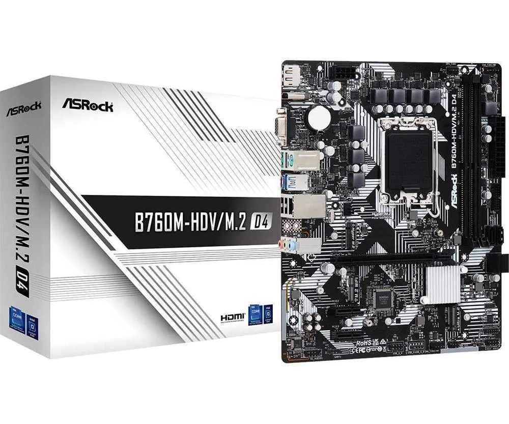 Asrock B760m-Hdv/M.2 D4 Intel B760 Lga 1700 Micro Atx