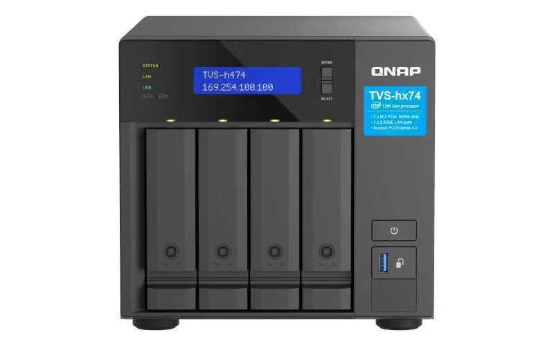 QNAP TVS-H474 NAS TOWER ETHERNET LAN PRETO G7400