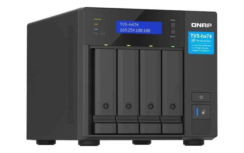 QNAP TVS-H474 NAS TOWER ETHERNET LAN PRETO G7400