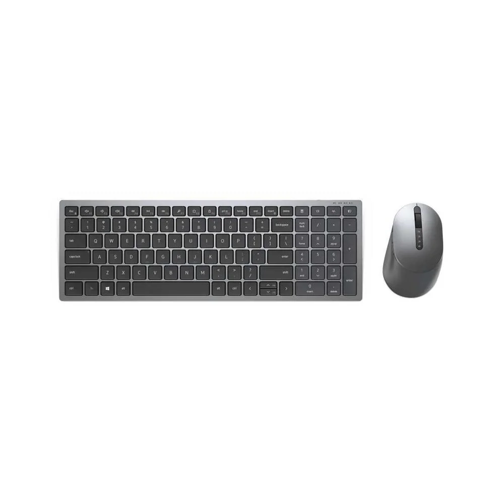 Dell Km7120w Keyboard Rf Wireless + Bluetooth Qwerty Us International Grey  Titanium