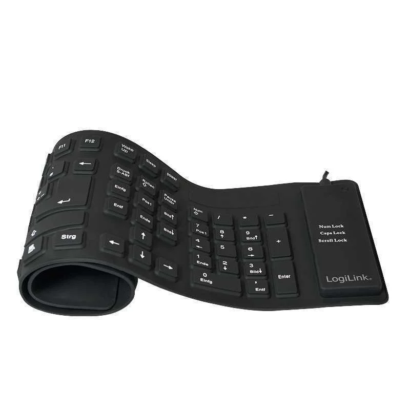 LOGILINK ID0019A TECLADO USB QWERTZ ALEM&Atilde;O PRETO