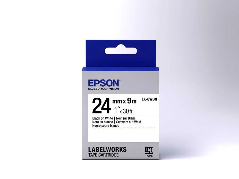 Tape - Lk-6wbn Std Blk-/Wht 24/Supl