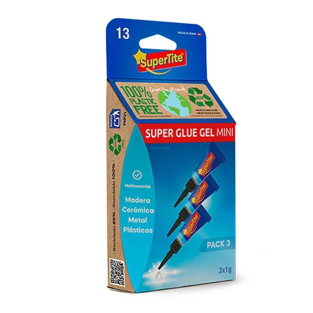 Adesivo Instant&acirc;neo Gel, Bl&iacute;ster 3x1g 2513 Supertite