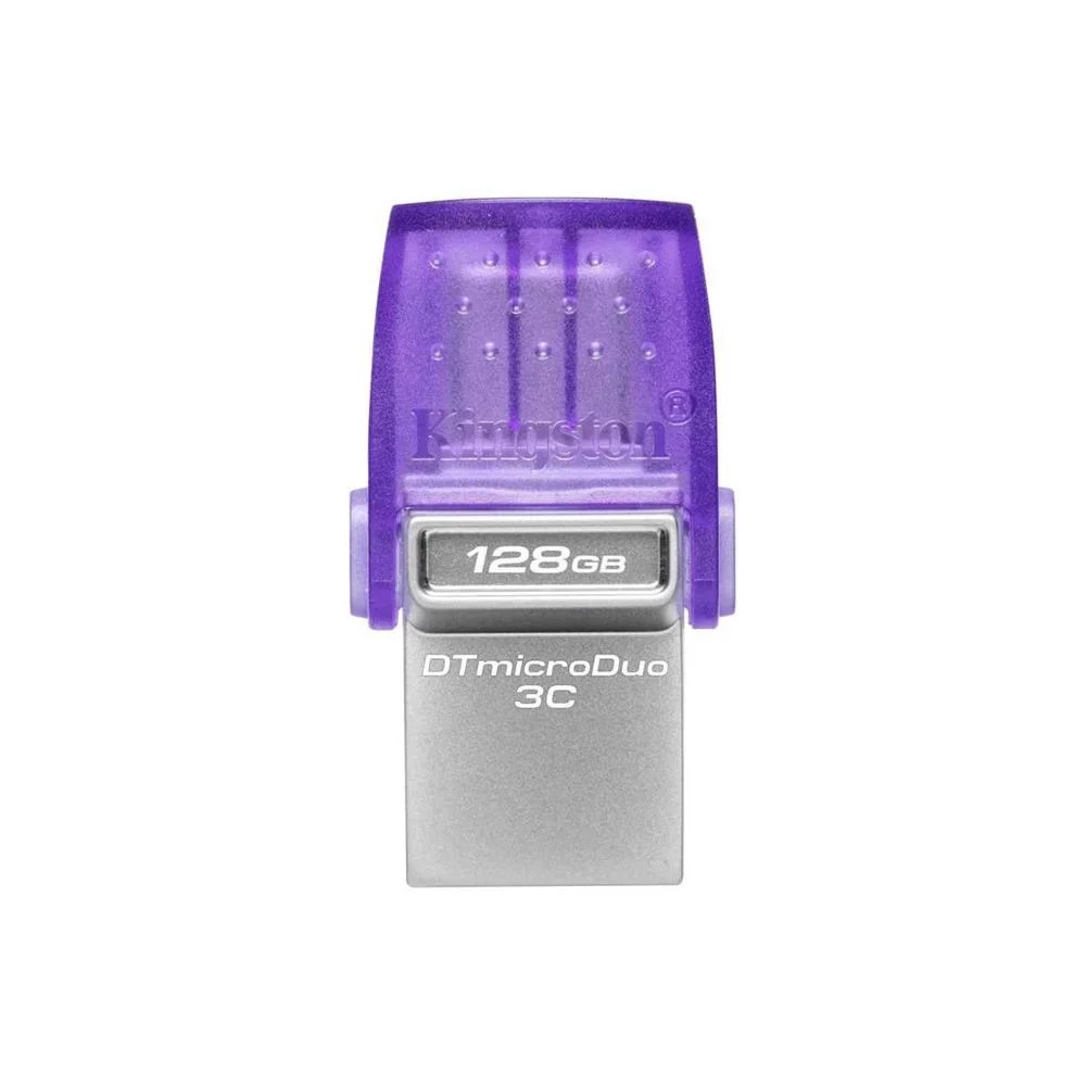 Pen Drive Datatraveler Microduo 3c 128gb Usb 3.2 Gen 1 Roxo - Kingston