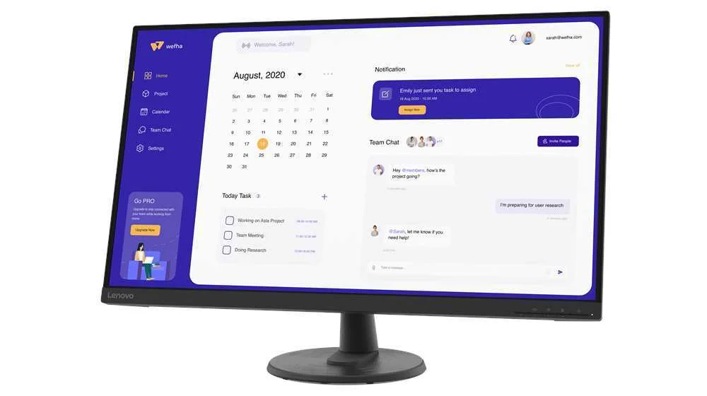 Monitor 31.5" D32u-40 4k Ultra Hd LED Preto - Lenovo