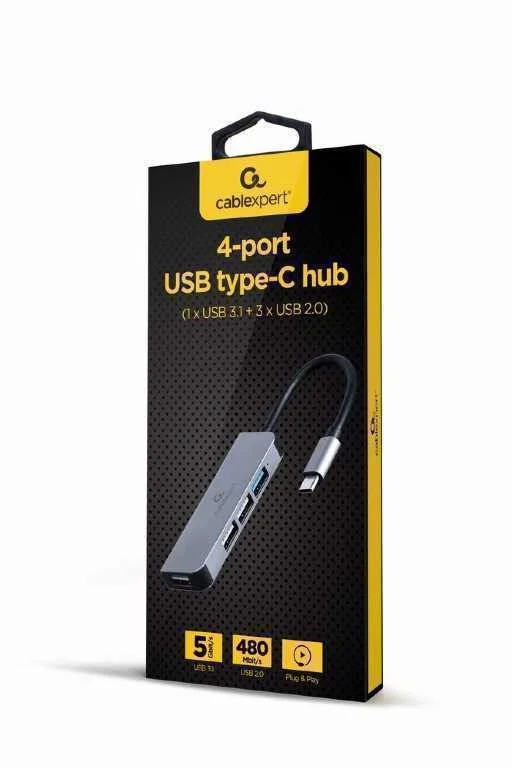 Hub Usb Tipo C de 4 Puertos 1 X Usb 3.1 Y 3 X Usb.