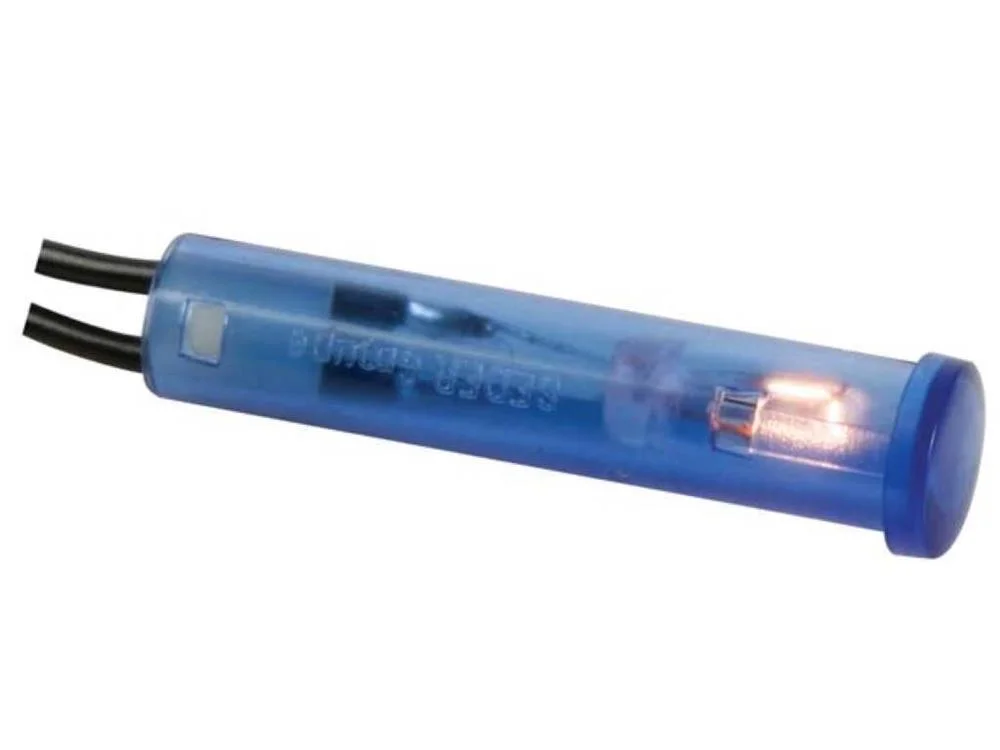 Luz Piloto Redonda 7mm 12v Azul