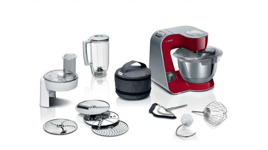 Bosch Mum5x720 Food Processor 1000 W 3.9 L Red  Silver Built-In Scales