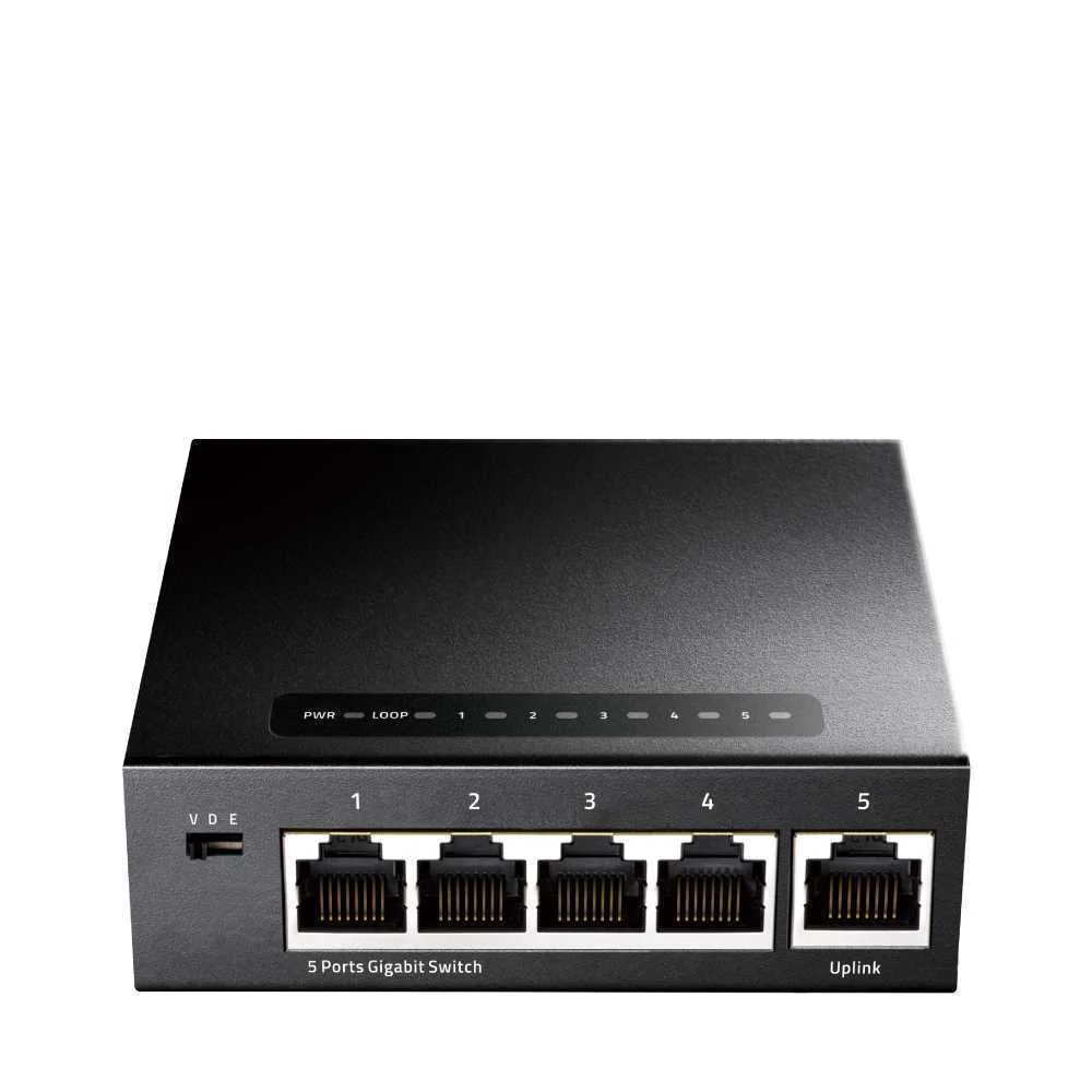 Switch de Rede 5 Portas Gigabit Unmanaged - Cudy