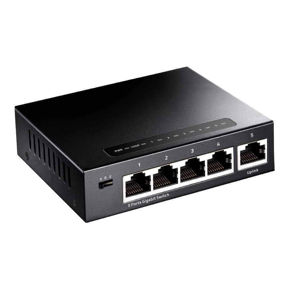 Switch de Rede 5 Portas Gigabit Unmanaged - Cudy