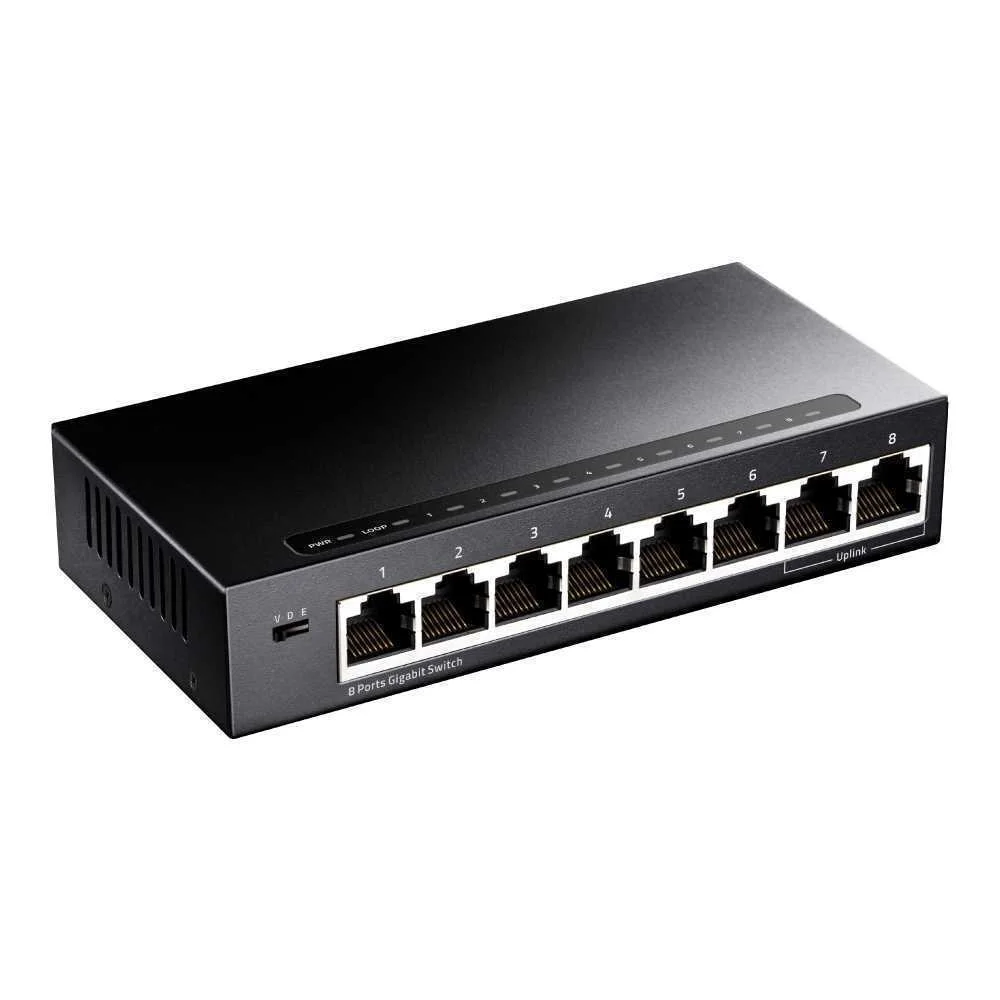 Switch de Rede 8 Portas Gigabit Unmanaged - Cudy