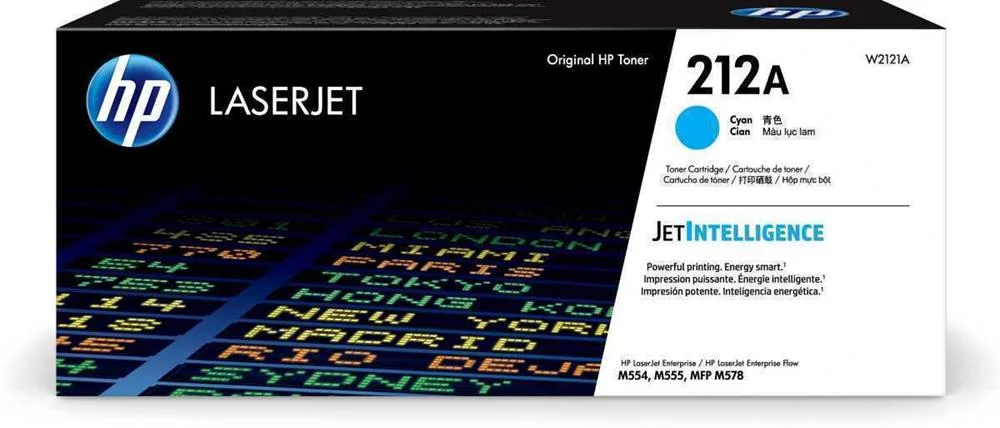 Hp-212a Cyan Toner Cartridge Enterprise M555dn,M554dn, M555dn W2121a