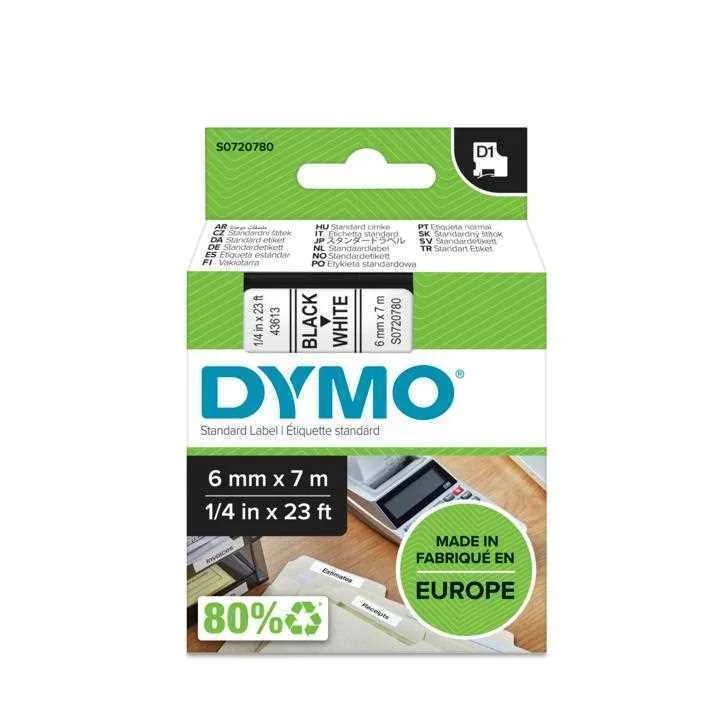 Dymo D1 -Standard Etiquetas - Preto No Branco - 6.