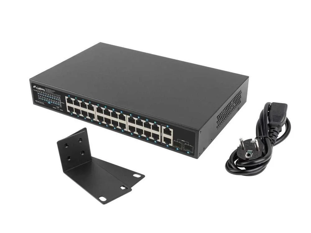 Switch Lanberg 24 Ptos 1gb Poe+/2x Sfp 2x Gbit Et.