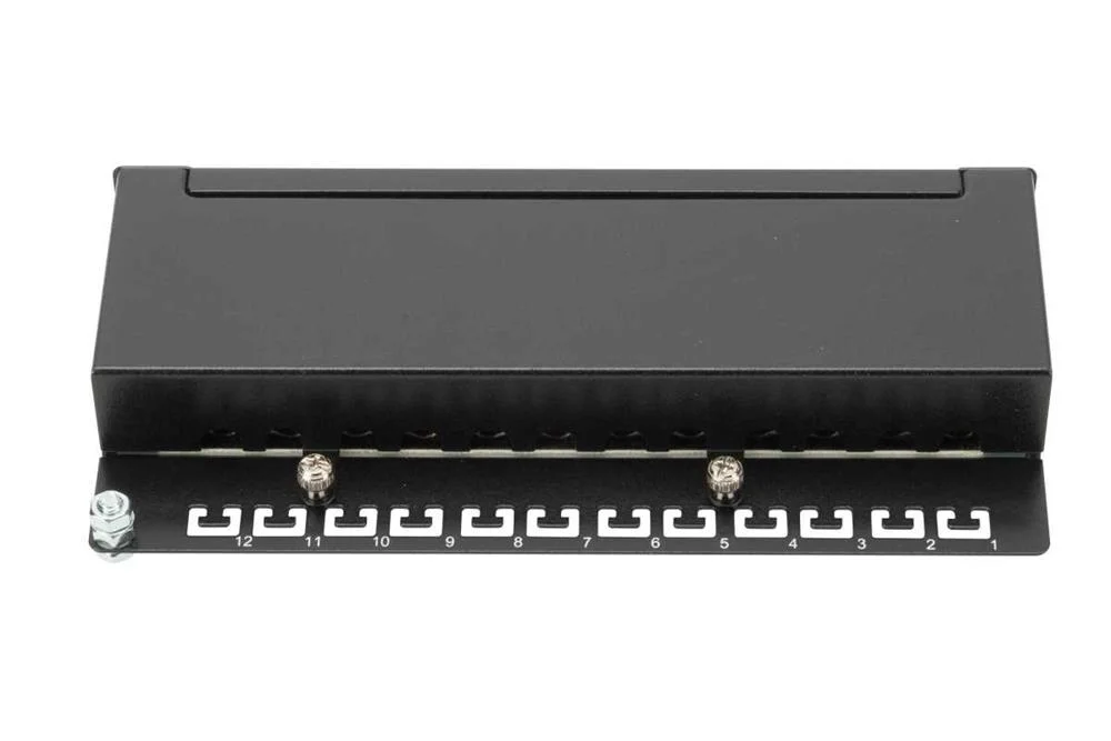 Digitus Patchpanel 1he 12-Port Cat6a   Geschirmt Schwarz