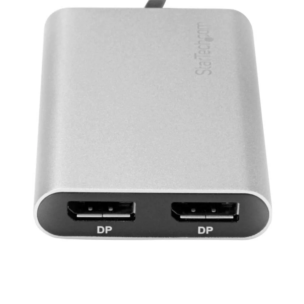 Startech.Com Thunderbolt 3 To Dual Displayport Adapter - 4k 60hz Dual Monitor Tb3 Displayport 1.2 Vi