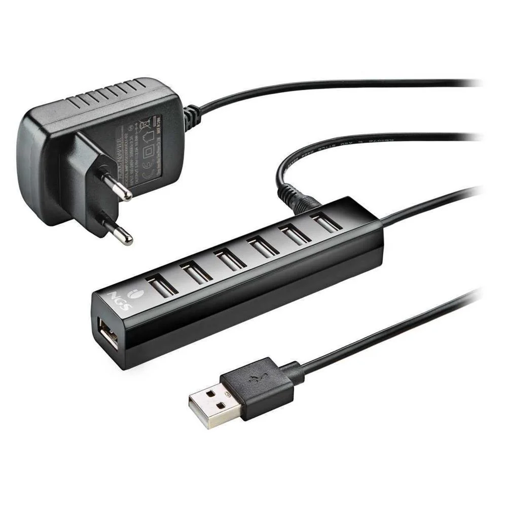 Hub Usb-A "7-Em-1" 7x Usb 2.0 C/ Adaptador de Energia - Ngs
