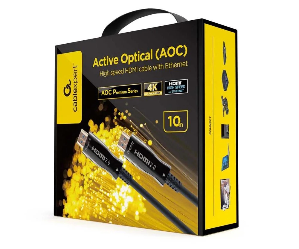 Gembird Ccbp-Hdmi-Aoc-10m-02 Active Optical (Aoc) High Speed Hdmi Cable With Ethernet  Aoc Premium S