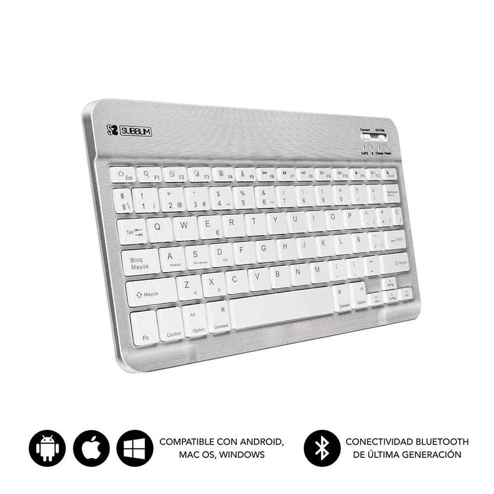 Teclado Tablet Subblim Smart Bt Keyboard Silver