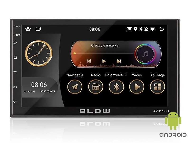 Auto R&aacute;dio 7" 2din 4x 50w Rds Gps/Fm/Usb/Aux/Bt Android - Blow