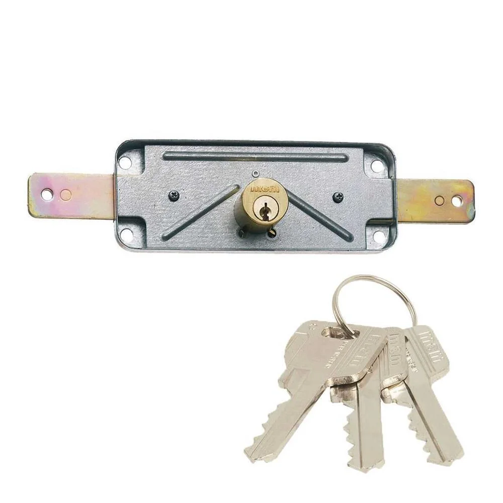 Fechadura de Sobreposi&ccedil;&atilde;o para Portas Met&aacute;licas com Duplo Cilindro Serreta com 3 Chaves. 1511av Mcm