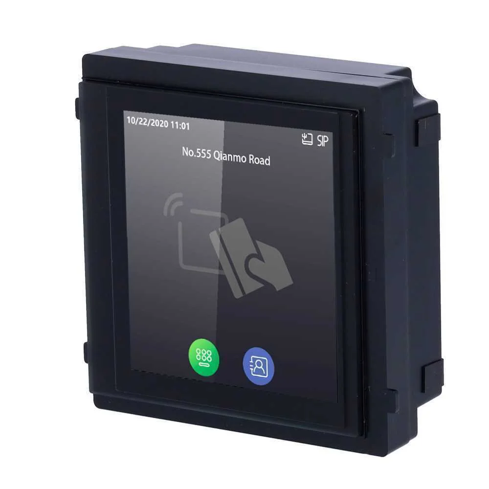 Botoneira 4" C/ Leitor de Cart&otilde;es Rfid / Teclado Num&eacute;rico / C&oacute;digos de Acesso - Hikvision