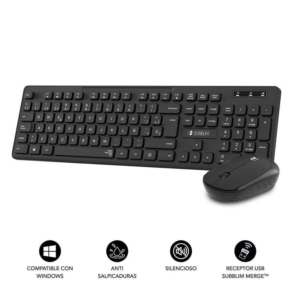Subblim Subkbc-Cssw10 Teclado Rato Inclu&iacute;do Rf Wi.