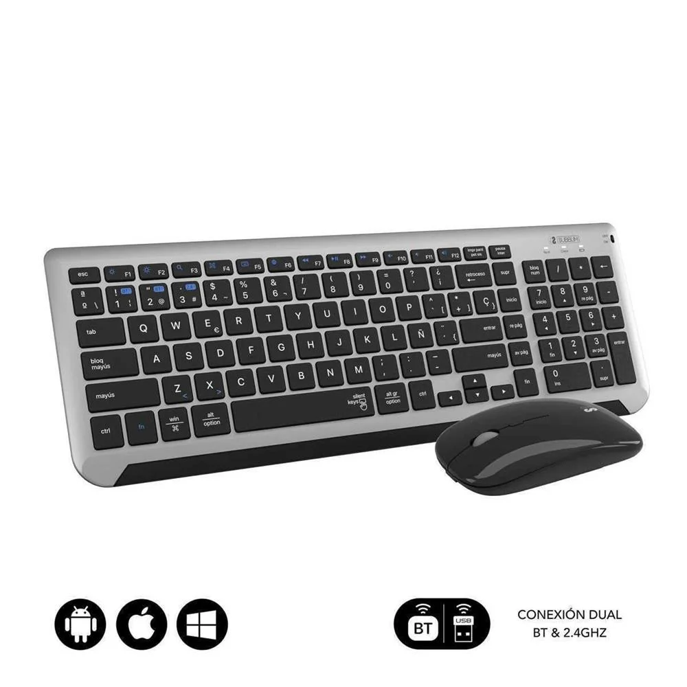 Teclado Y Rat?n Inal?mbrico Subblim Combo Dual Pr.