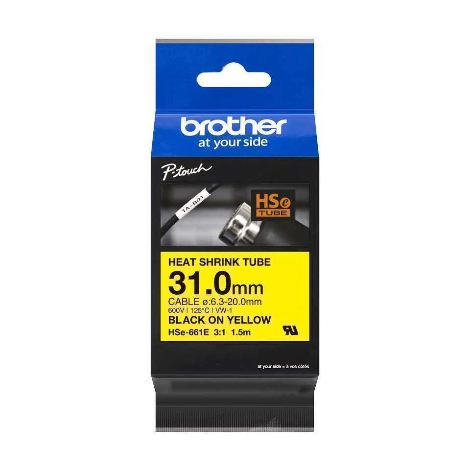 BROTHER HSE-661E FITA PARA IMPRESSORA PRETO