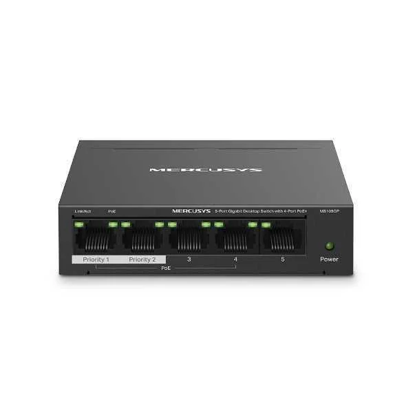 Hub Switch 5 Ptos Poe Mercusys 10/100/1000 Ms105gp