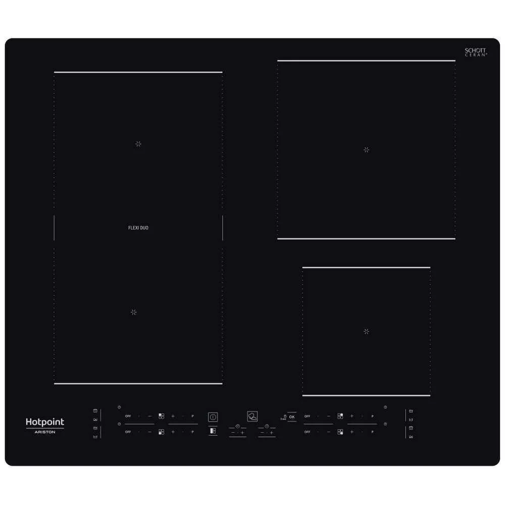 Placa de Indu&ccedil;&atilde;o 4 Zonas Hb 3160c Ne 7200w Preto - Hotpoint