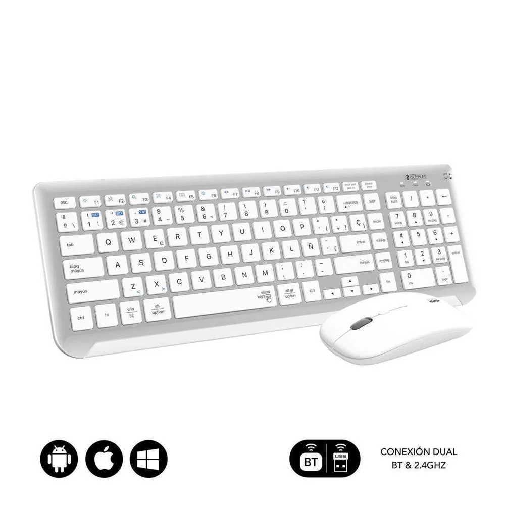 Teclado Y Rat?n Inal?mbrico Subblim Combo Dual Pr.