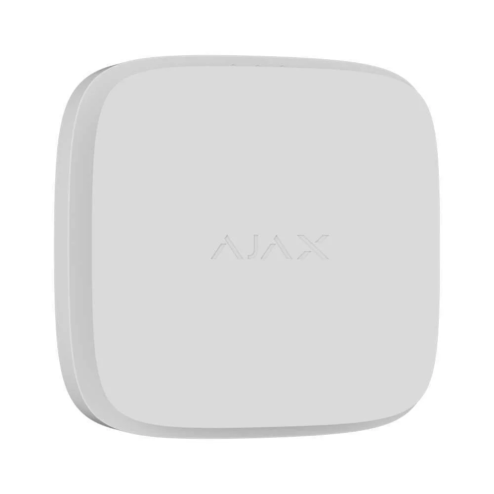 Detector de Fumo S/ Fios 868 Mhz C/ Sensor de Temperatura e Sirene Branco - Ajax