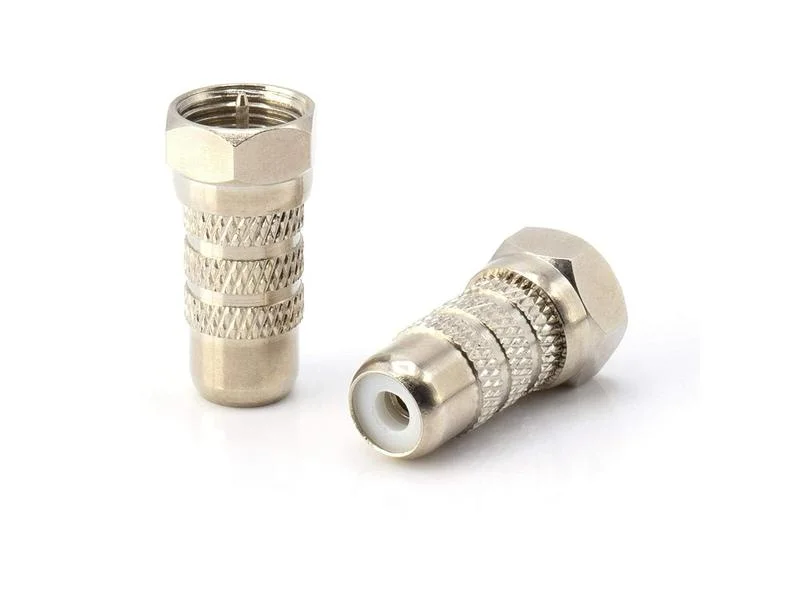 Adaptador Rf Femea para Rca Femea Metal