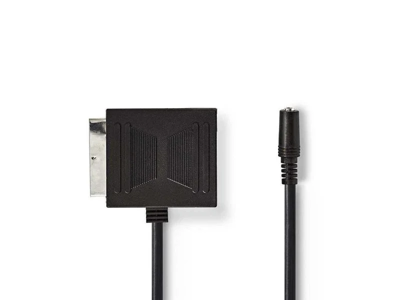 Adaptador Scart Macho para Femea com Jack 3.5