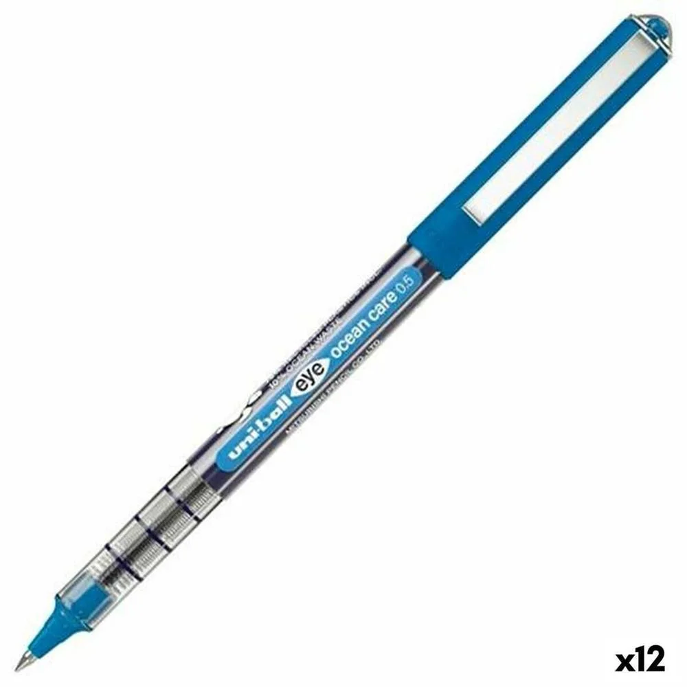 Esferogr&aacute;fica de Tinta L&iacute;quida Uni-Ball Eye Ocean Care Azul 0,5 Mm (12 Unidades) 