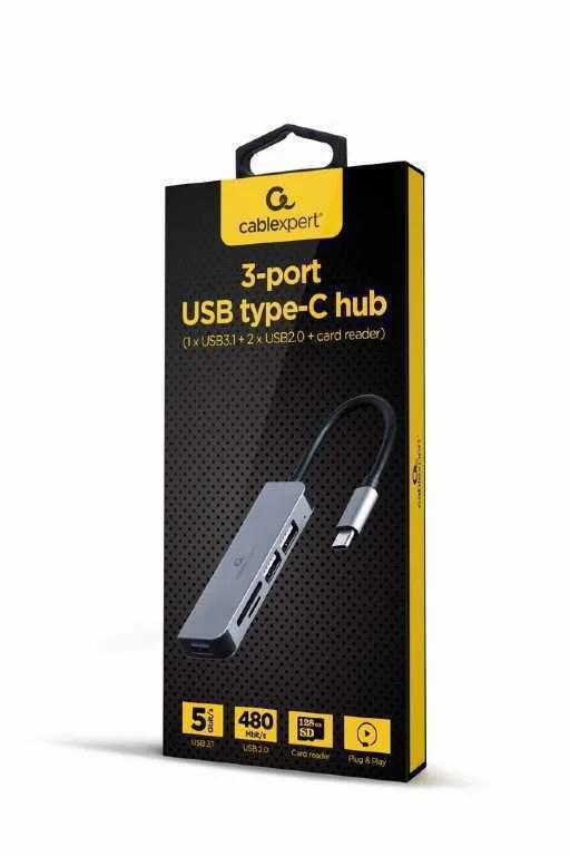 Gembird A-Cm-Combo5-02 Usb Type-C 5-In-1 Multi-Port Adapter (Hub + Hdmi + Pd + Stereo Audio)