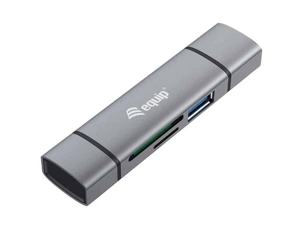 Equip Kartenleser Usb 3.0+Usb-C F&uuml;r Sd/Microsd