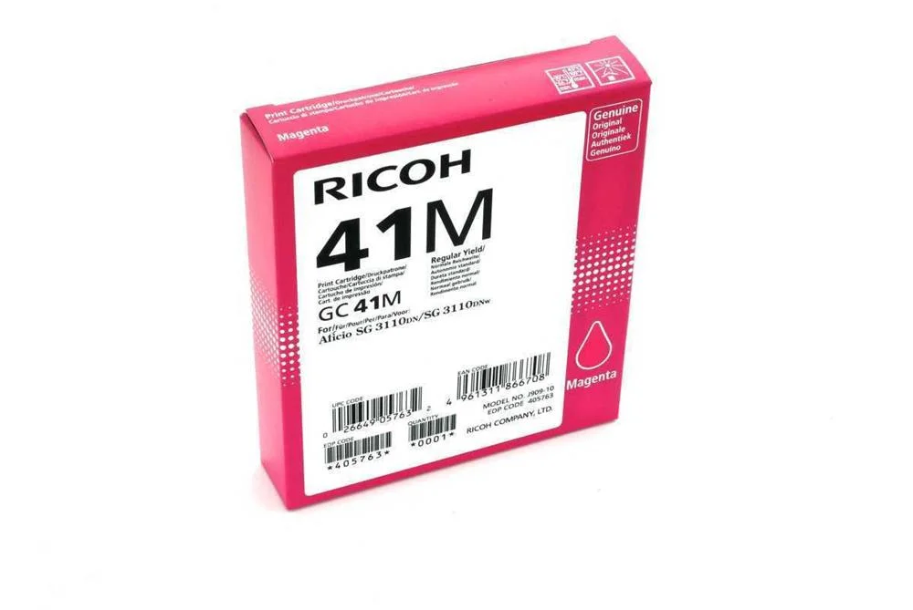 Ricoh Gel Cartridge 405763 Standard Capacity Gc41 Magenta