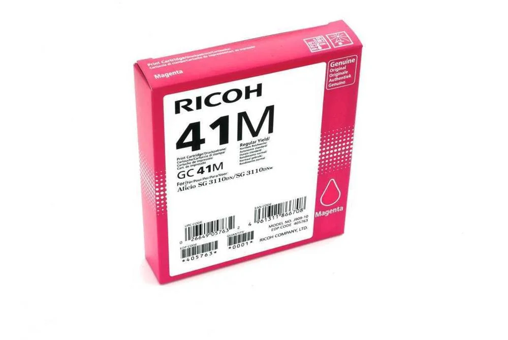 Ricoh Gel Cartridge 405763 Standard Capacity Gc41 Magenta