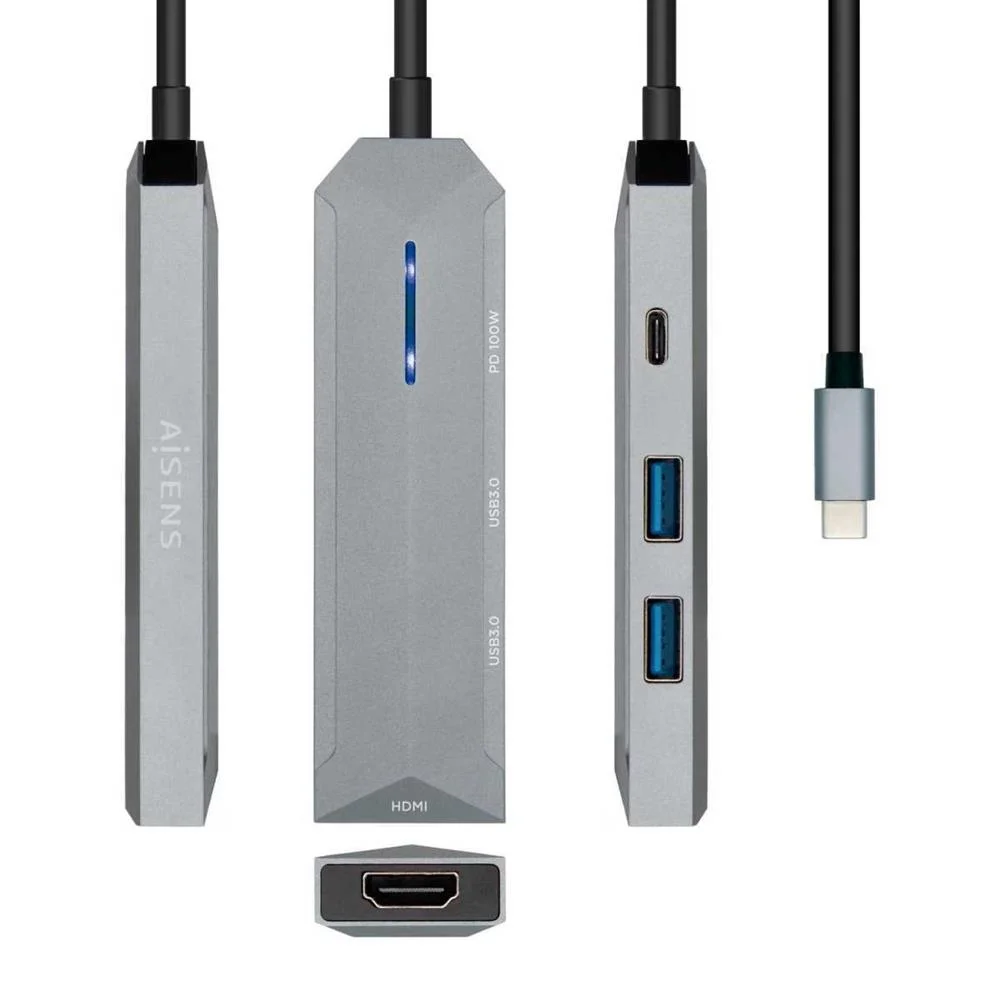 Docking Usb Tipo-C Aisens Asuc-4p002-Gr/ 1xhdmi/ .