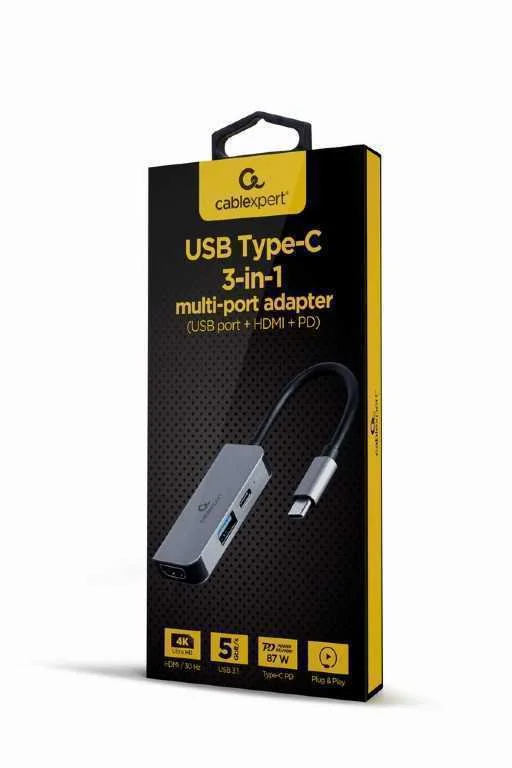 Adaptador Multipuerto Usb Tipo C 3 En 1 Puerto Us.