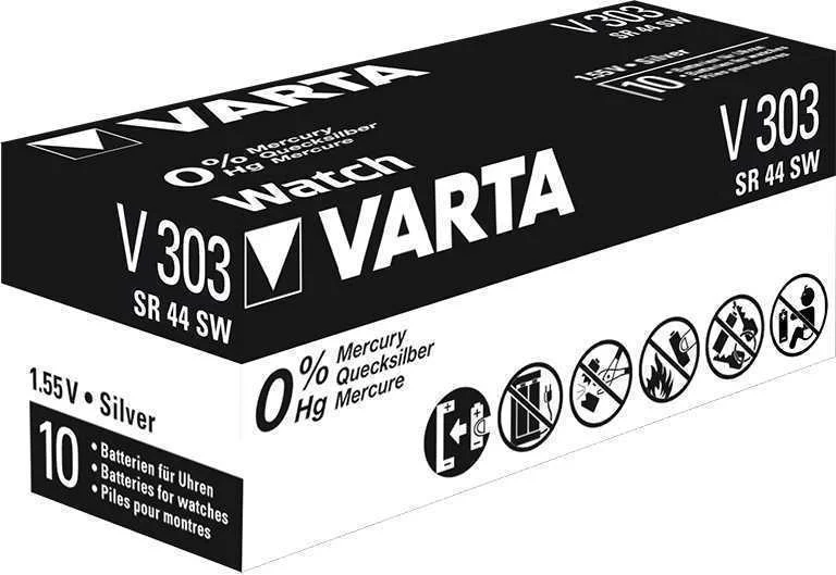 Bateria de Bot&atilde;o Sr44 - V303 Varta 175 Mah (Blist.